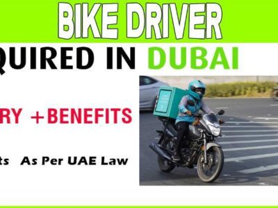 BIKE DRIVER Required in Dubai 2800 Salary
